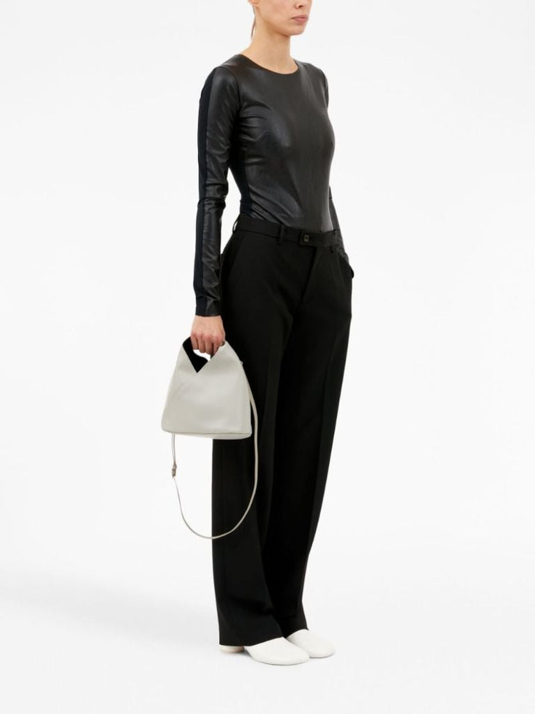 Grey Japanese Faux-leather Cross Body Bag