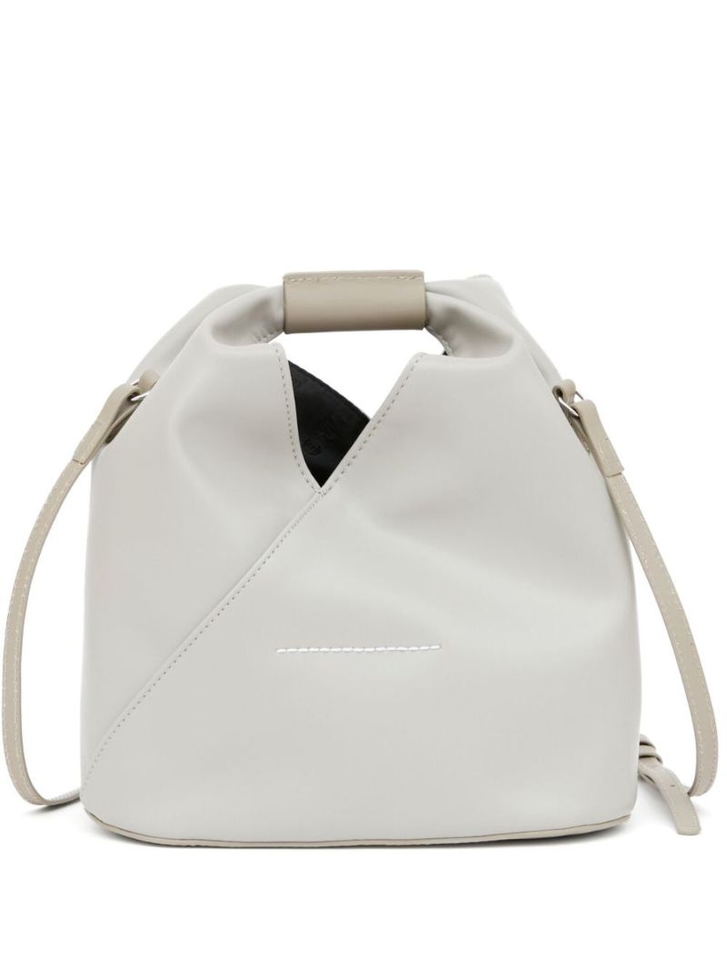 Grey Japanese Faux-leather Cross Body Bag