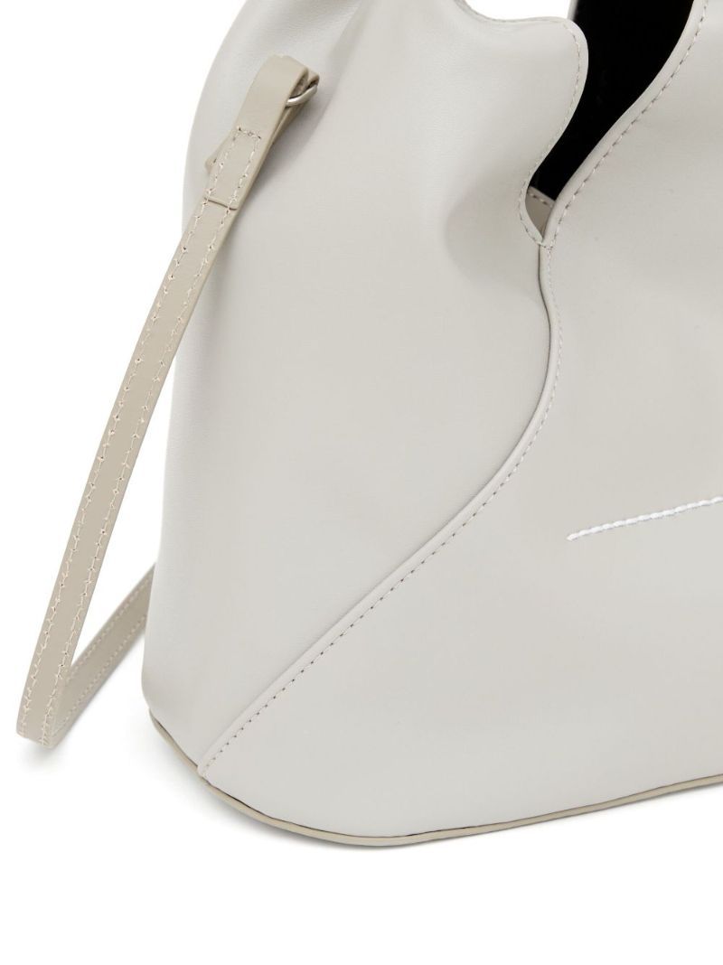 Grey Japanese Faux-leather Cross Body Bag