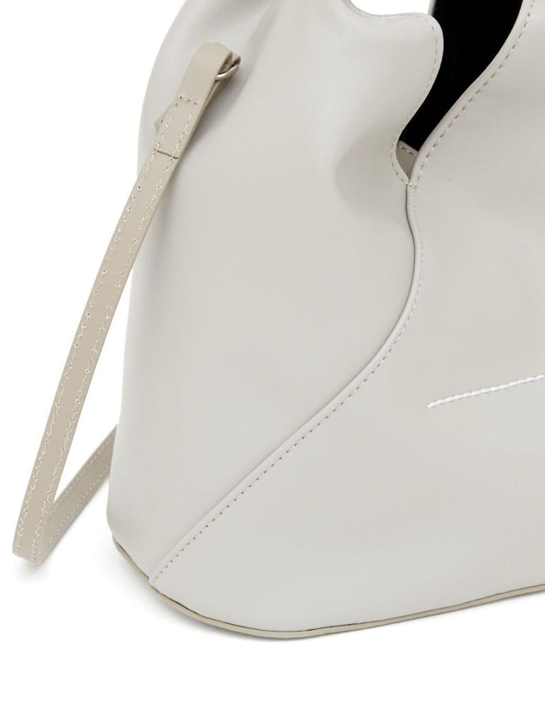 Grey Japanese Faux-leather Cross Body Bag