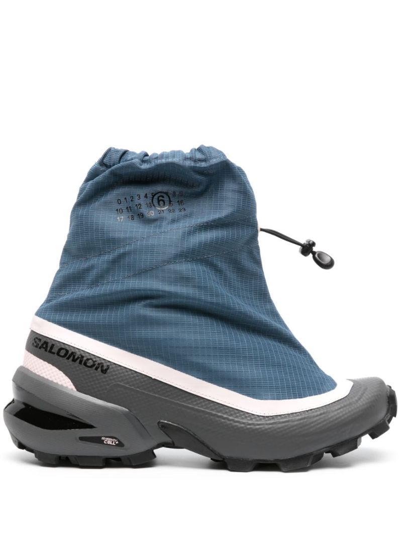 X Salomon Blue Mid Cross Sneakers