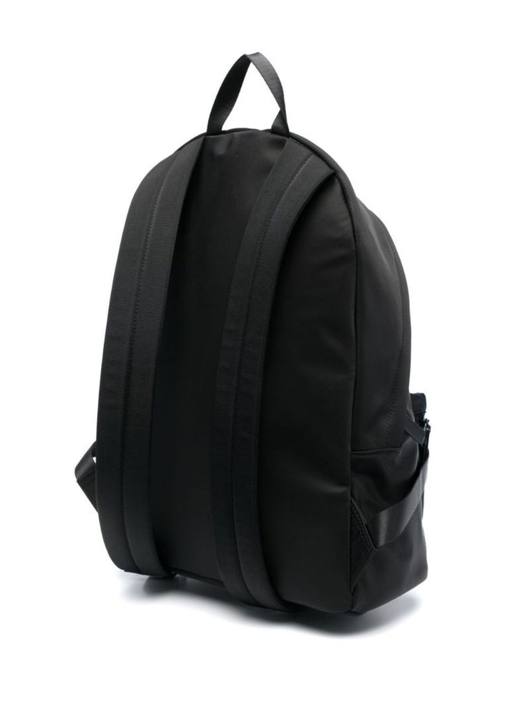 Black Icon Logo Print Backpack