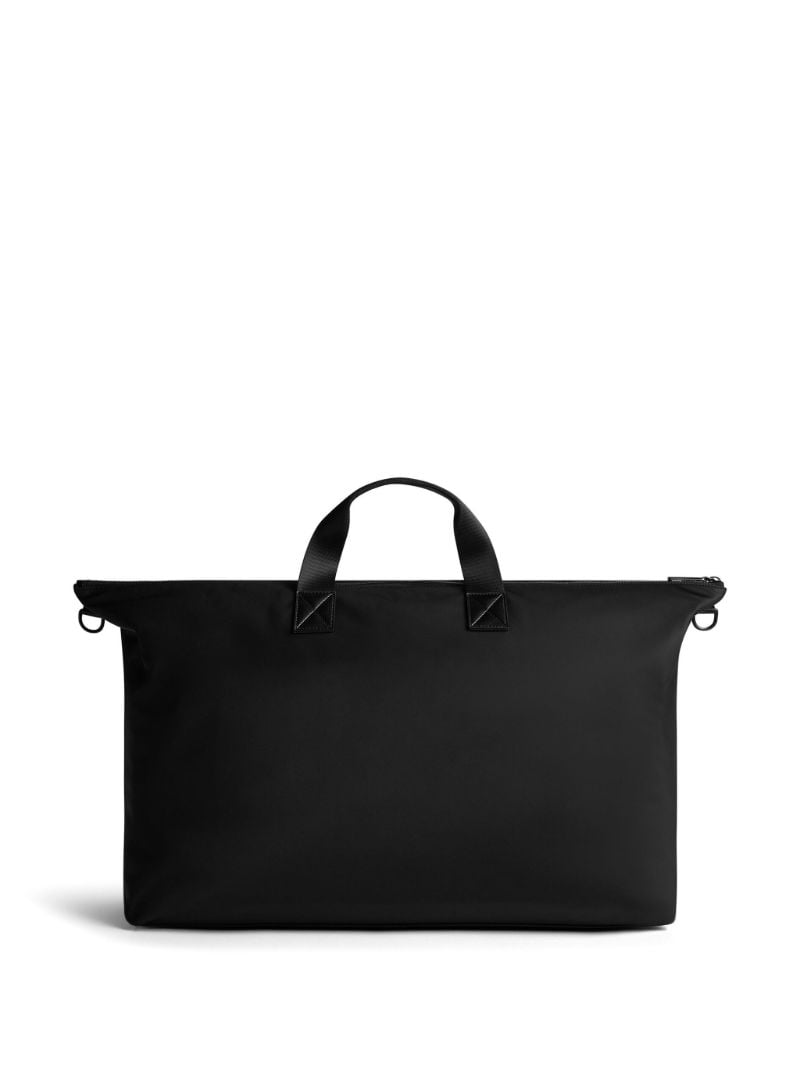 Black Logo Print Tote Bag