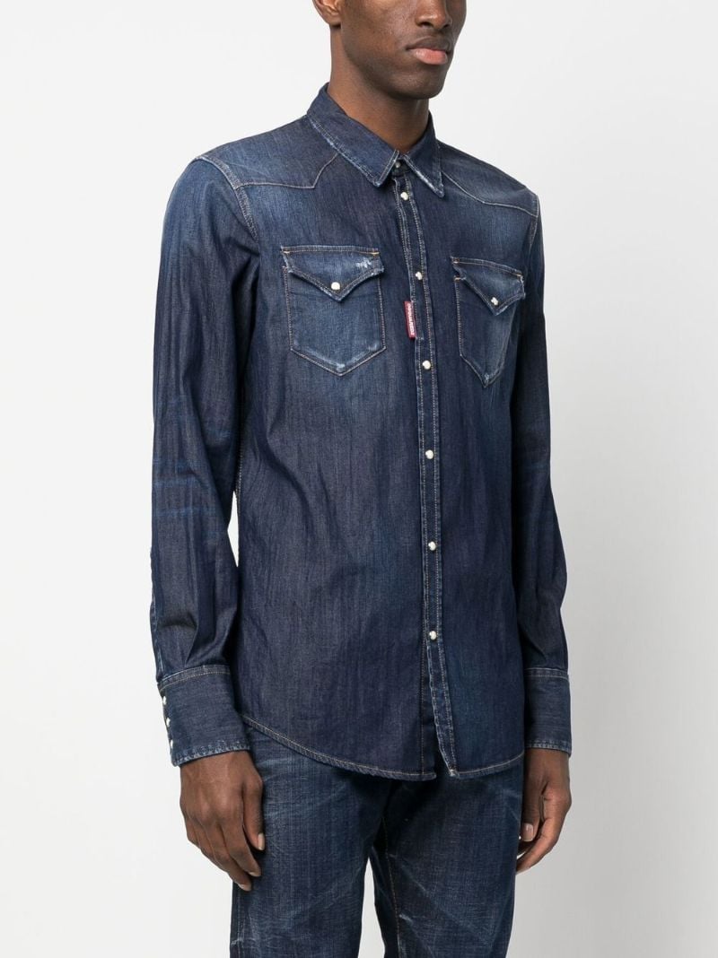 Blue Western Denim Shirt