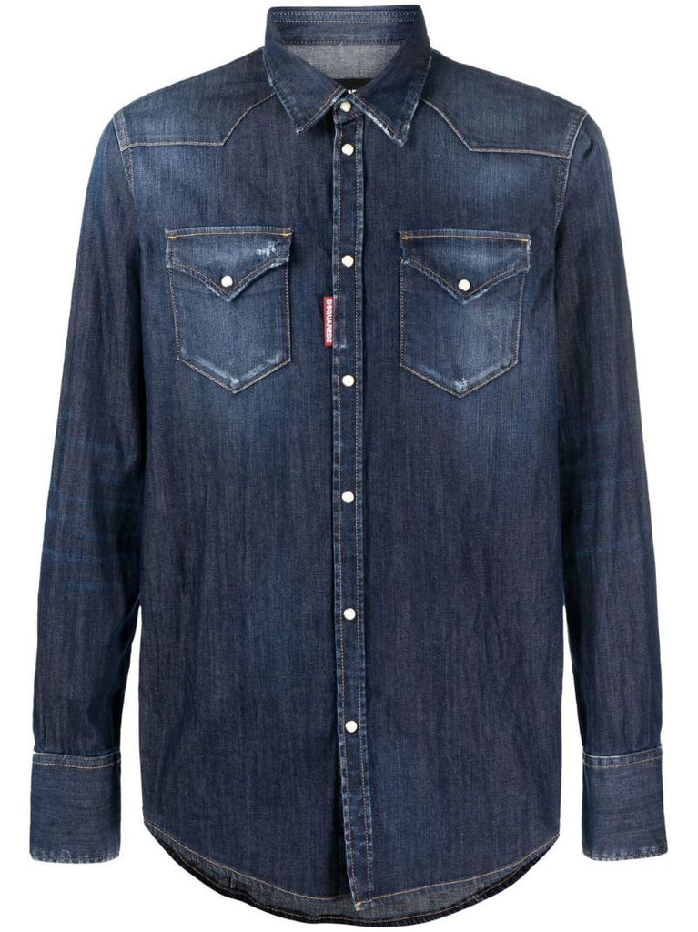 Blue Western Denim Shirt