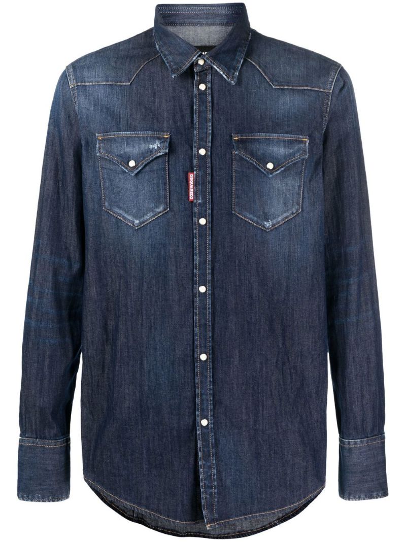 Blue Western Denim Shirt