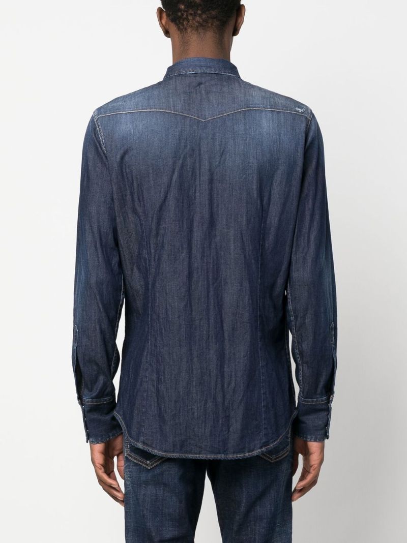 Blue Western Denim Shirt