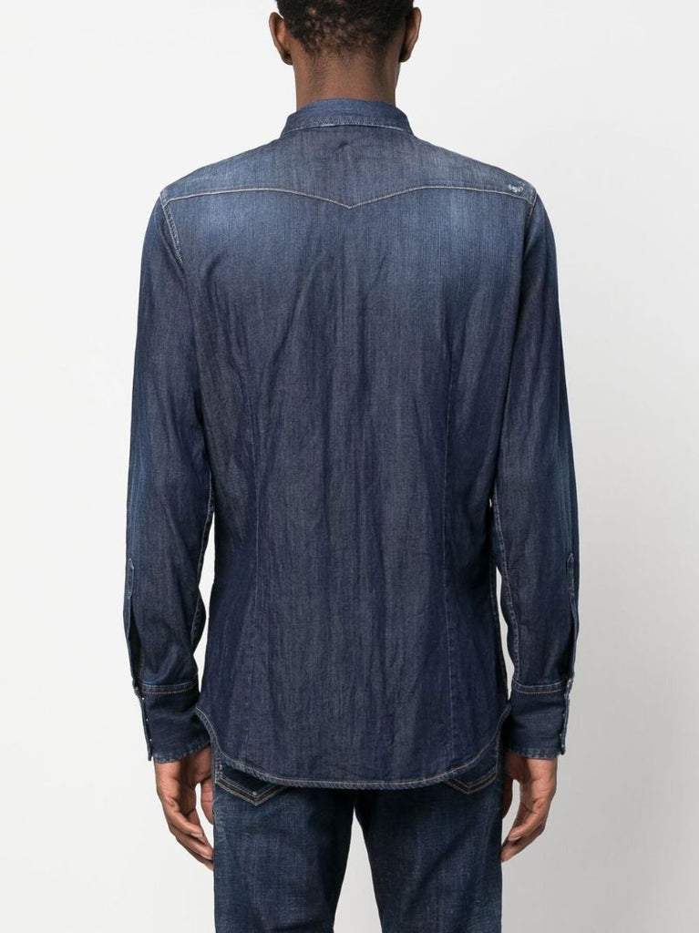 Blue Western Denim Shirt