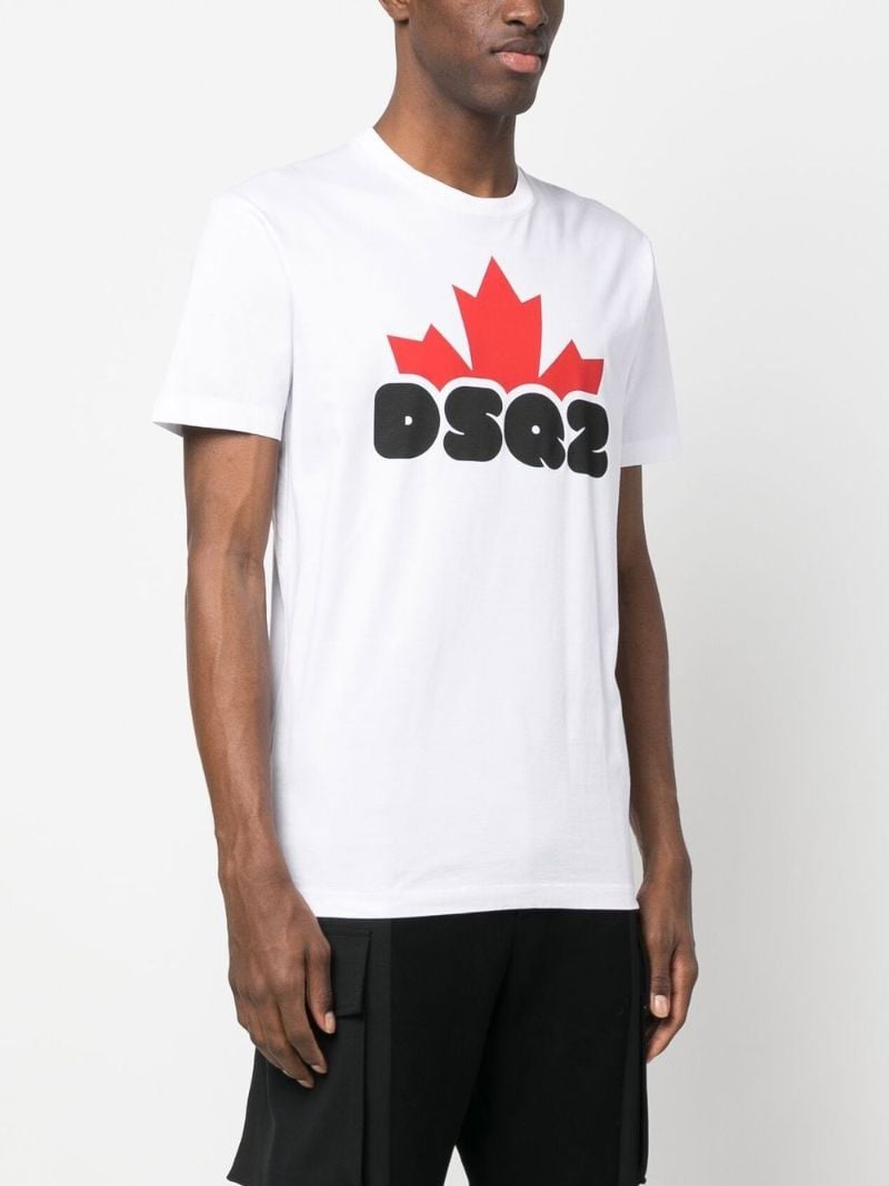 White Logo-print Cotton T-shirt