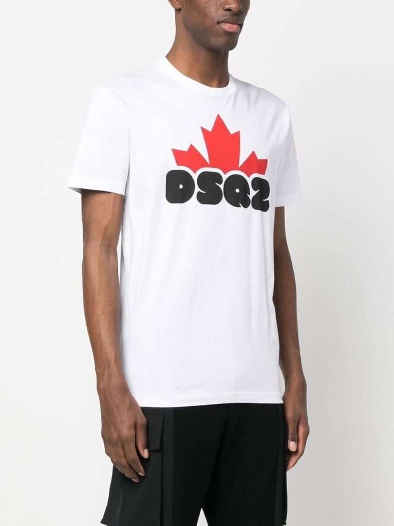 White Logo-print Cotton T-shirt