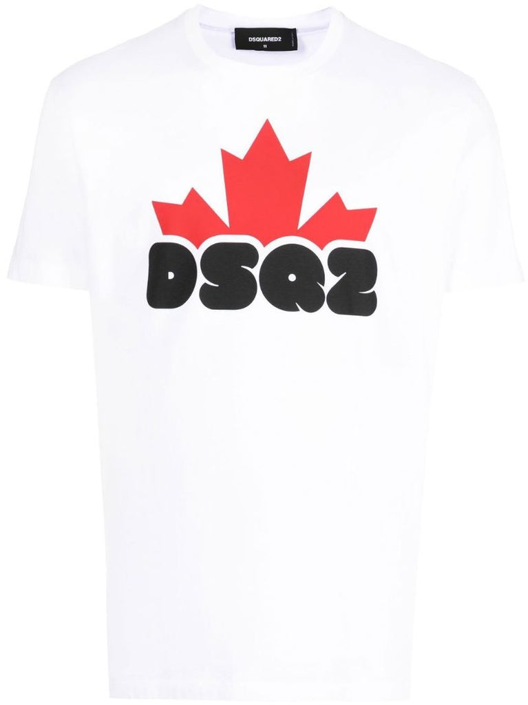 White Logo-print Cotton T-shirt