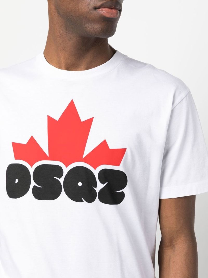 White Logo-print Cotton T-shirt