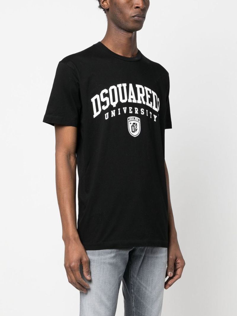 Black University Cotton T-shirt