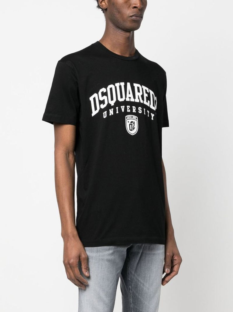 Black University Cotton T-shirt
