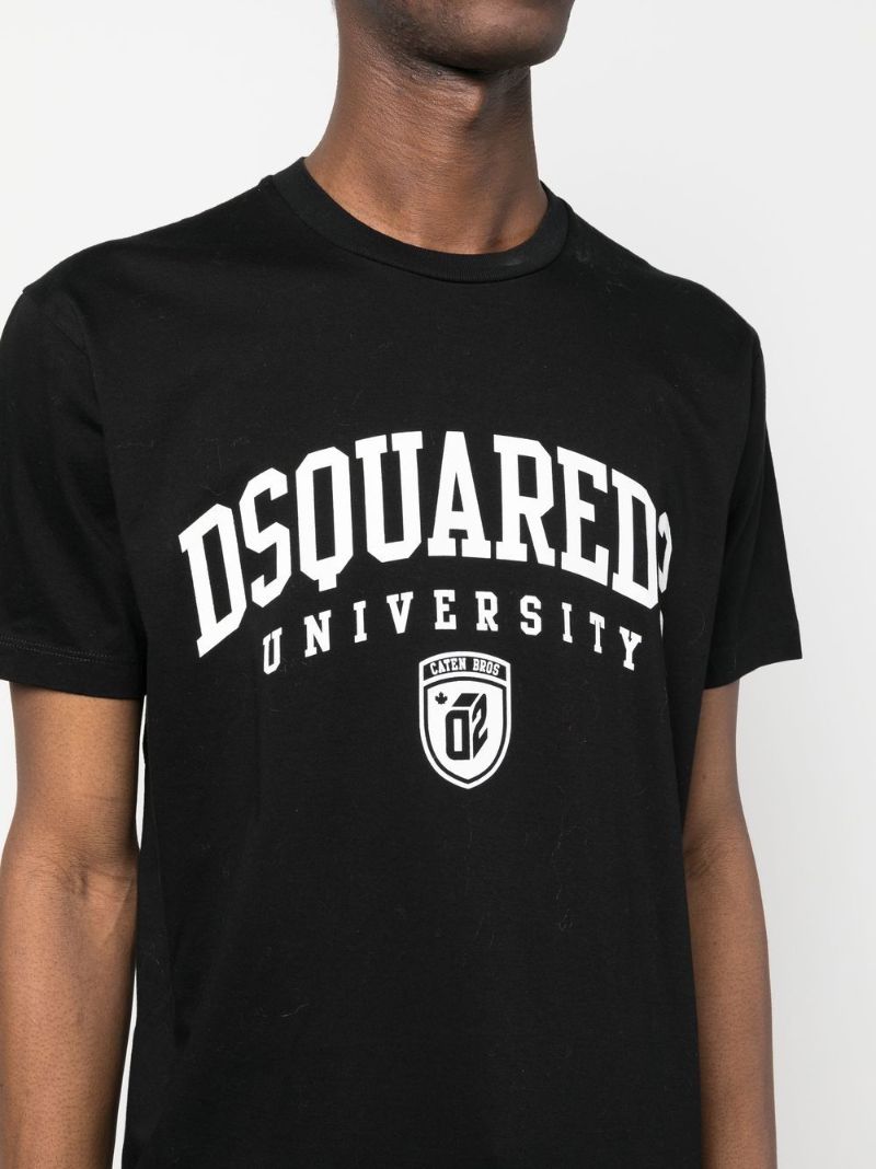 Black University Cotton T-shirt
