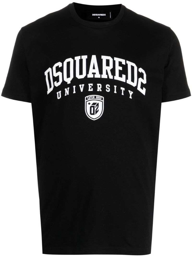 Black University Cotton T-shirt