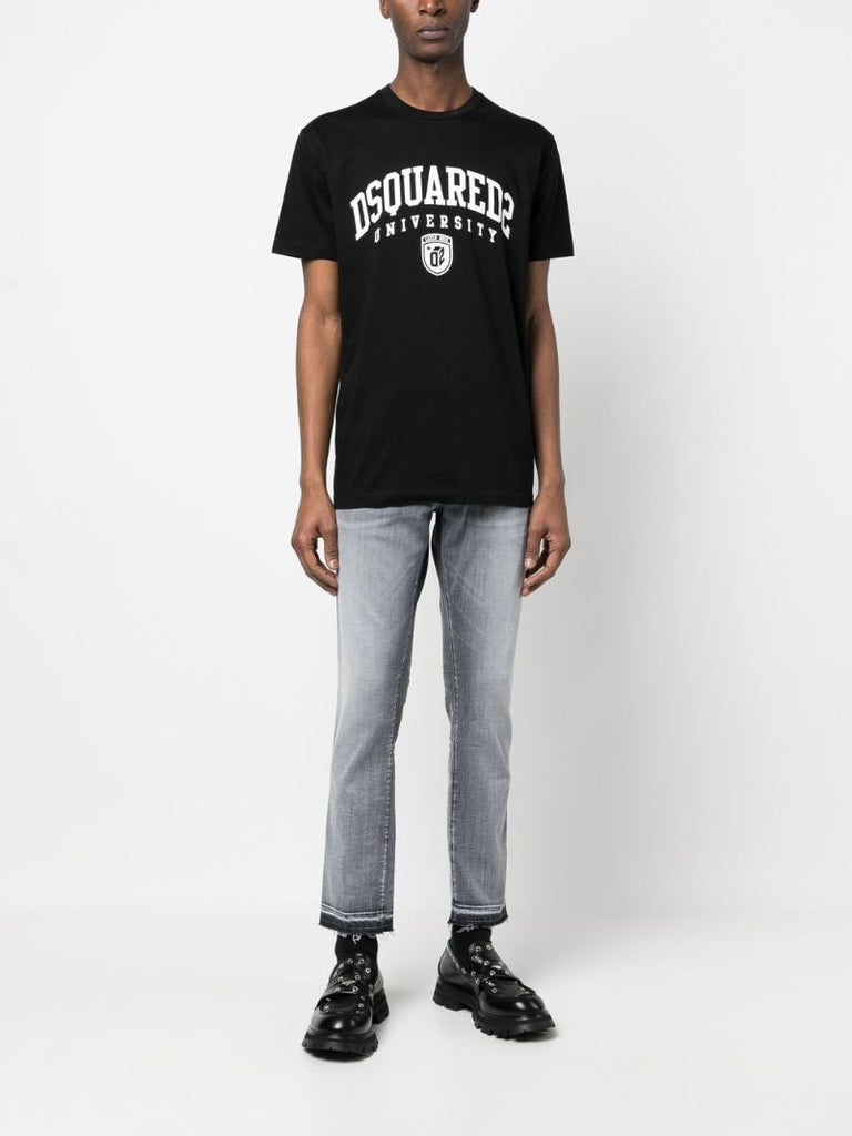 Black University Cotton T-shirt