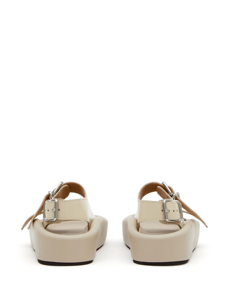 Beige Buckle Detail Sandals