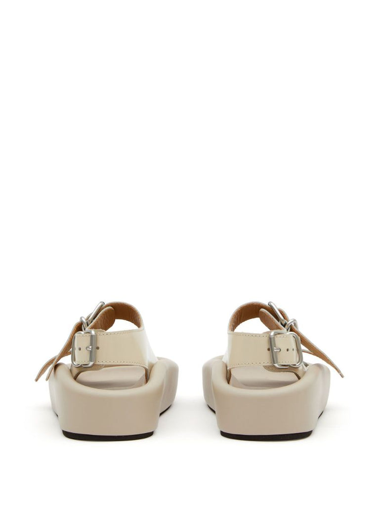Beige Buckle Detail Sandals