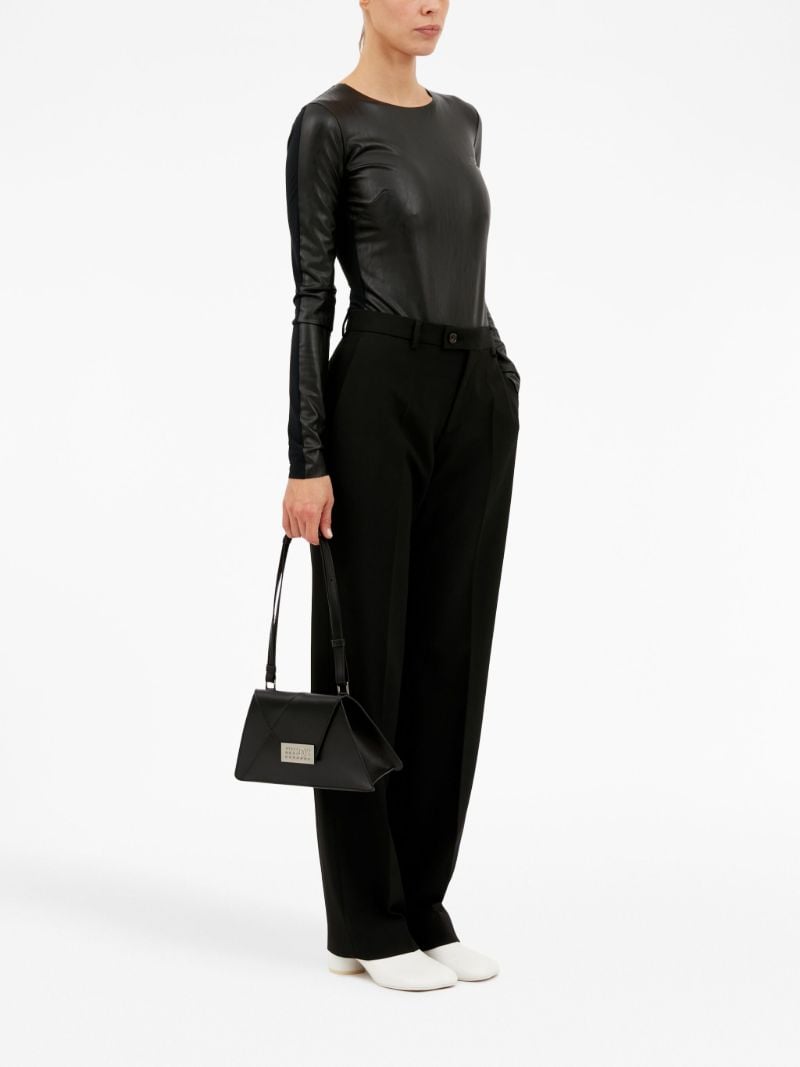 Black Logo Plaque Shoulder Bag