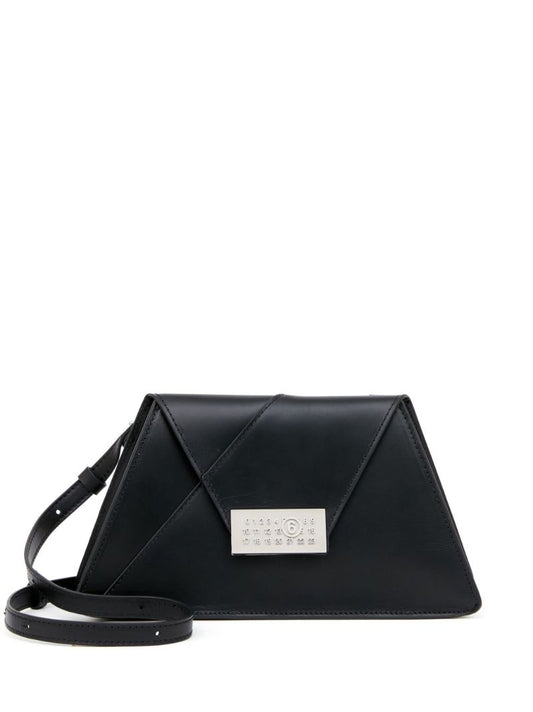 Black Logo Plaque Shoulder Bag