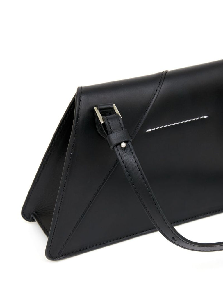 Black Logo Plaque Shoulder Bag