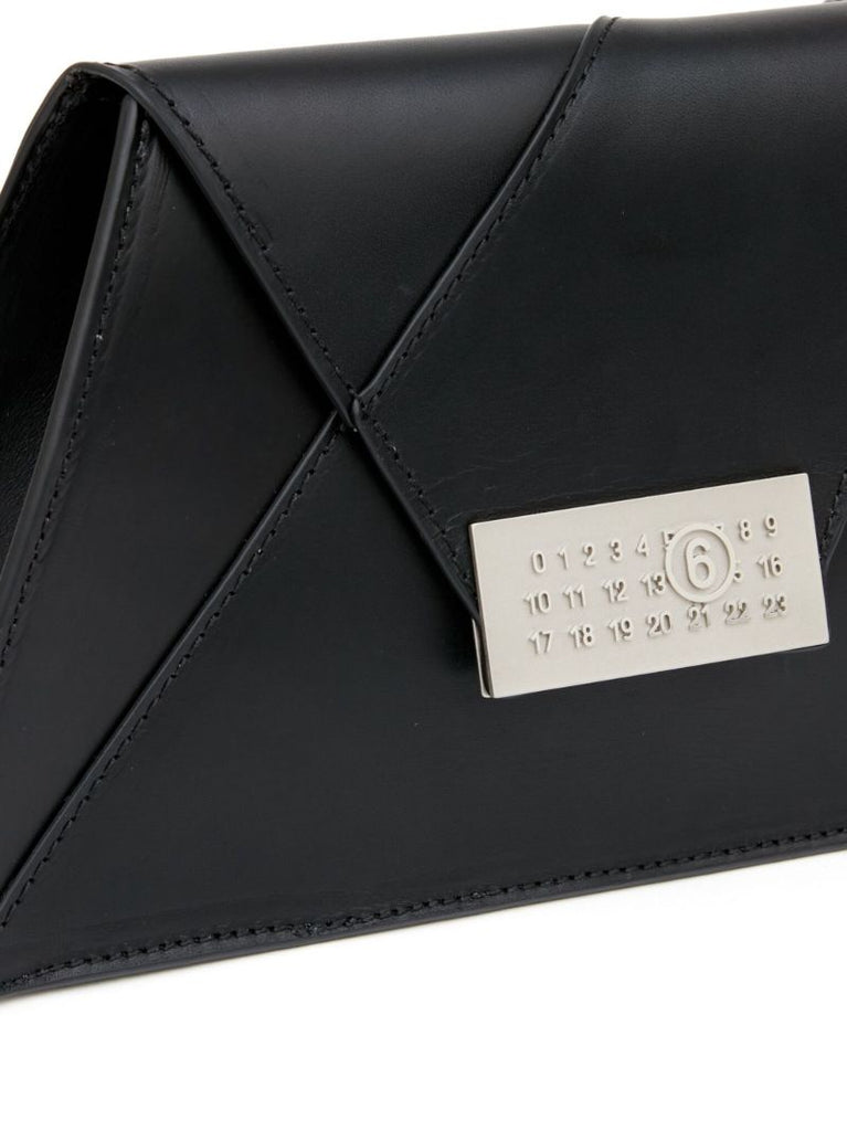 Black Logo Plaque Shoulder Bag