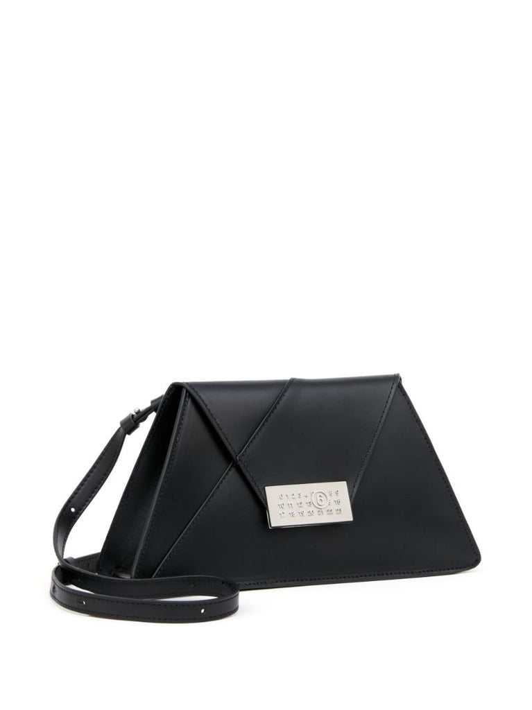Black Logo Plaque Shoulder Bag