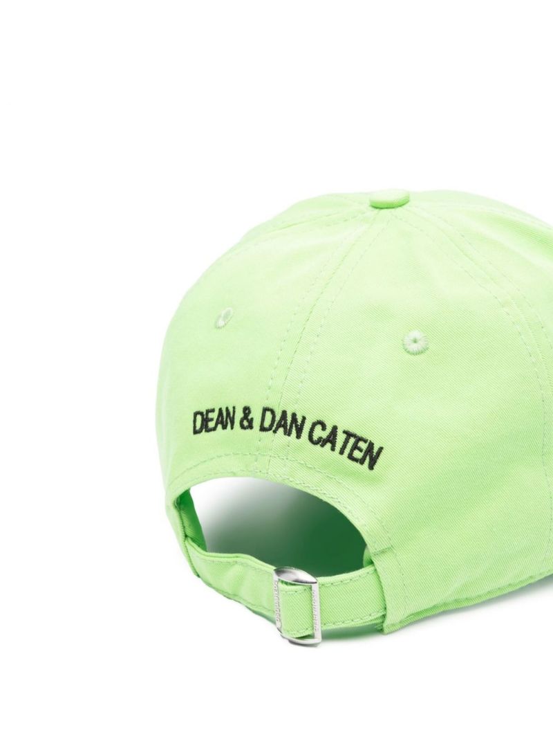 Green Icon Embroidered Cotton Cap