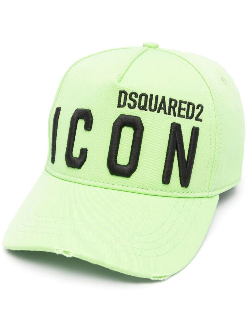 Green Icon Embroidered Cotton Cap