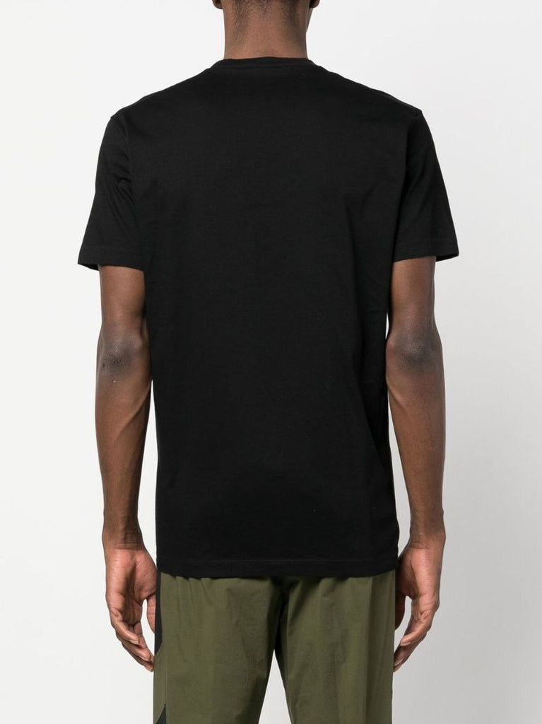 Black Logo Print Cotton T-shirt