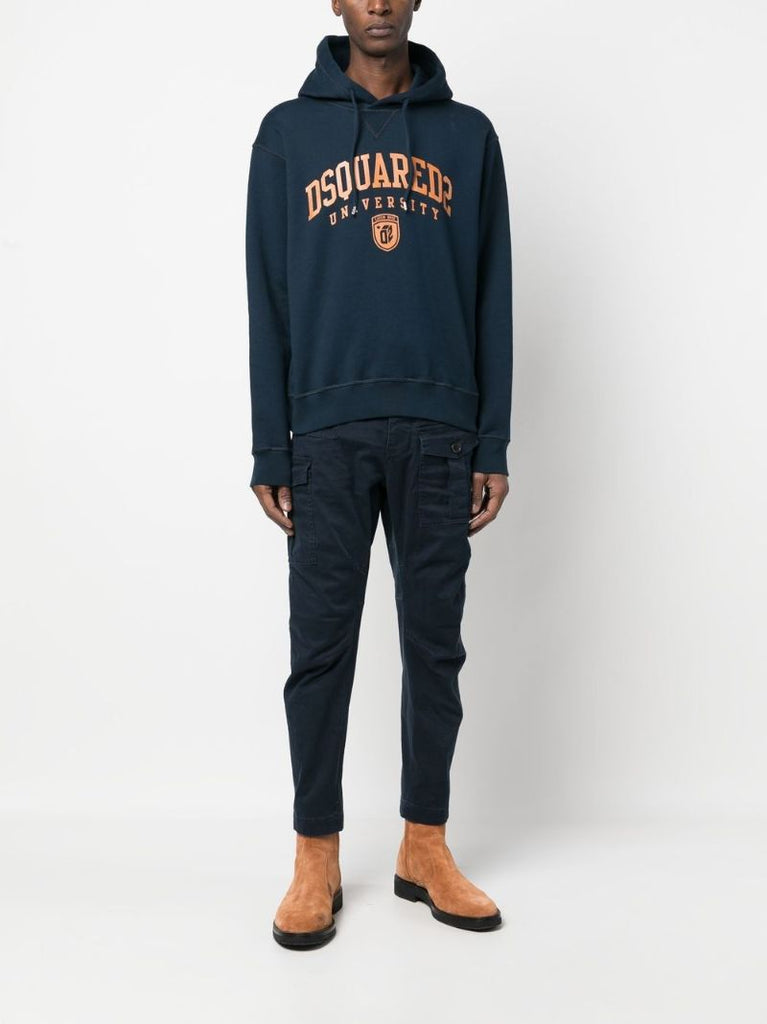 Blue Slim-leg Cargo Trousers