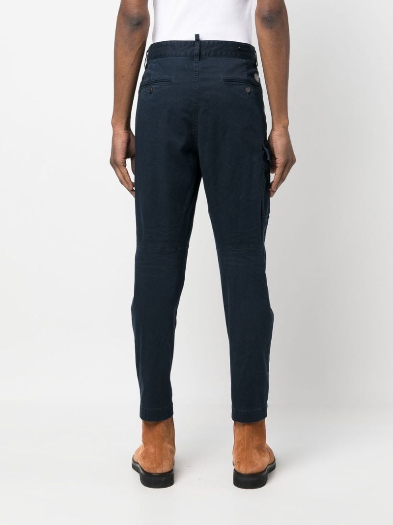 Blue Slim-leg Cargo Trousers