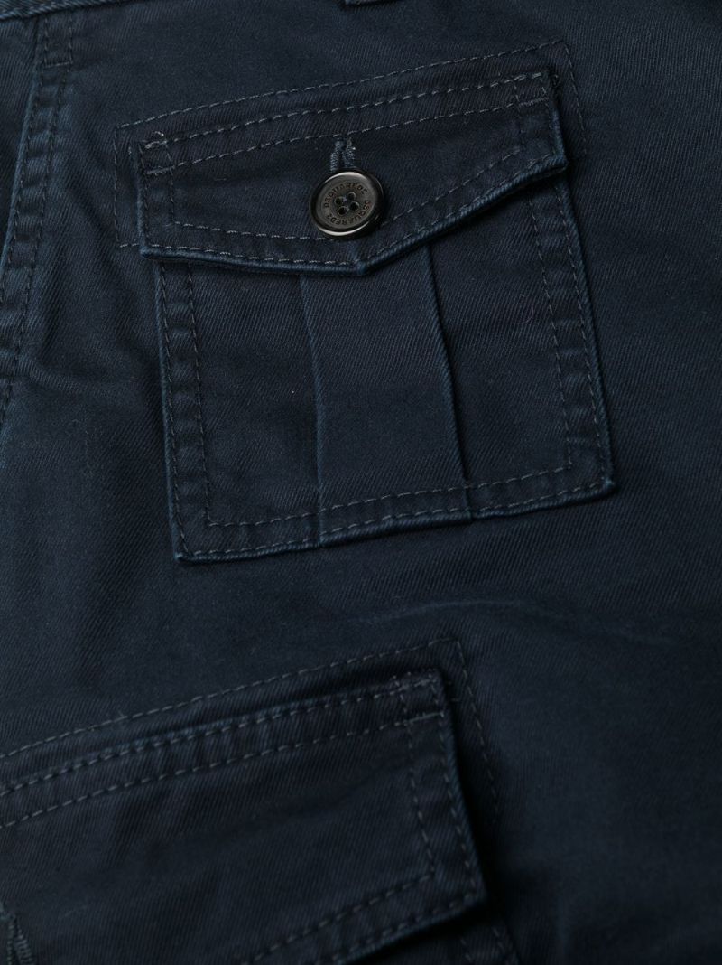 Blue Slim-leg Cargo Trousers