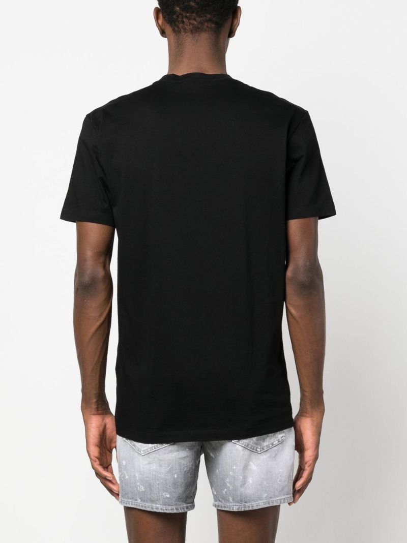 Black Cotton Icon Logo-print T-shirt