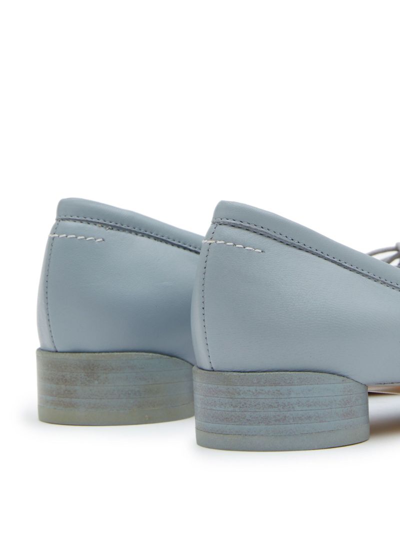 Blue Bow Detail Ballerina Shoes