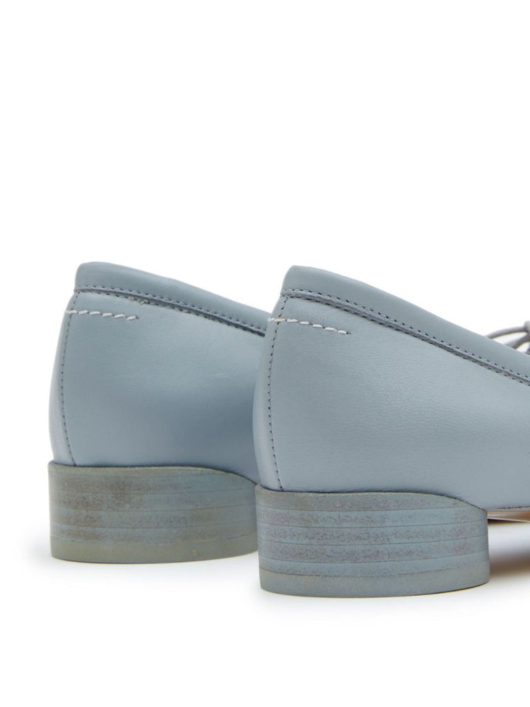 Blue Bow Detail Ballerina Shoes