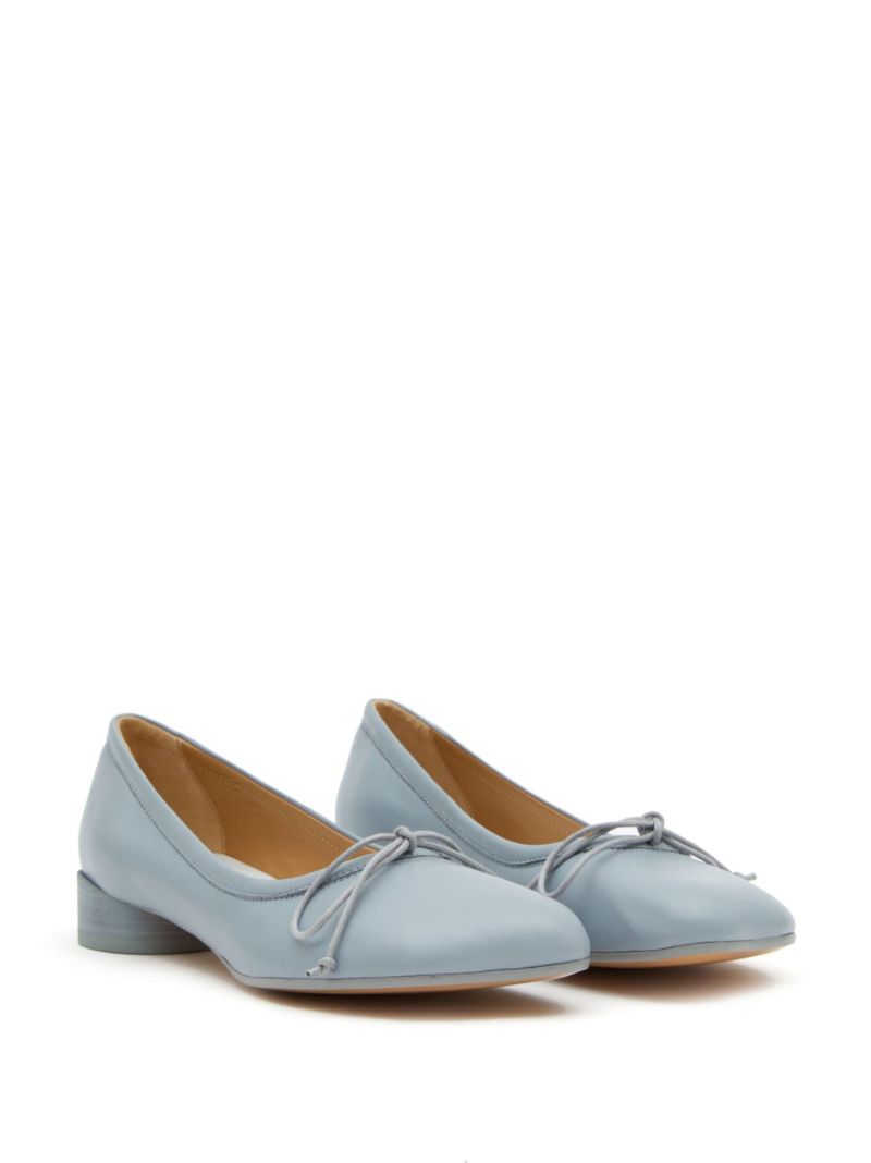 Blue Bow Detail Ballerina Shoes