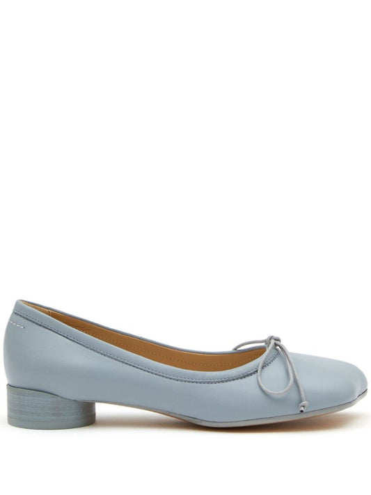 Blue Bow Detail Ballerina Shoes