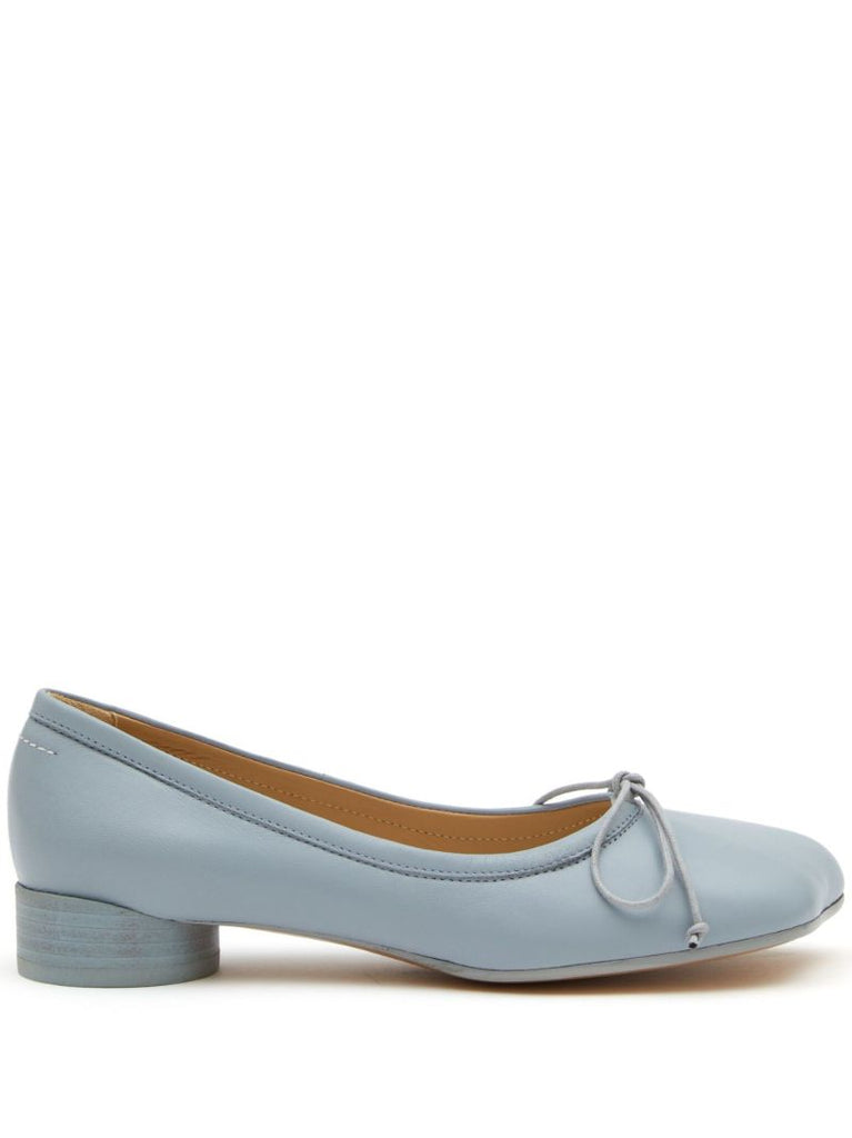 Blue Bow Detail Ballerina Shoes