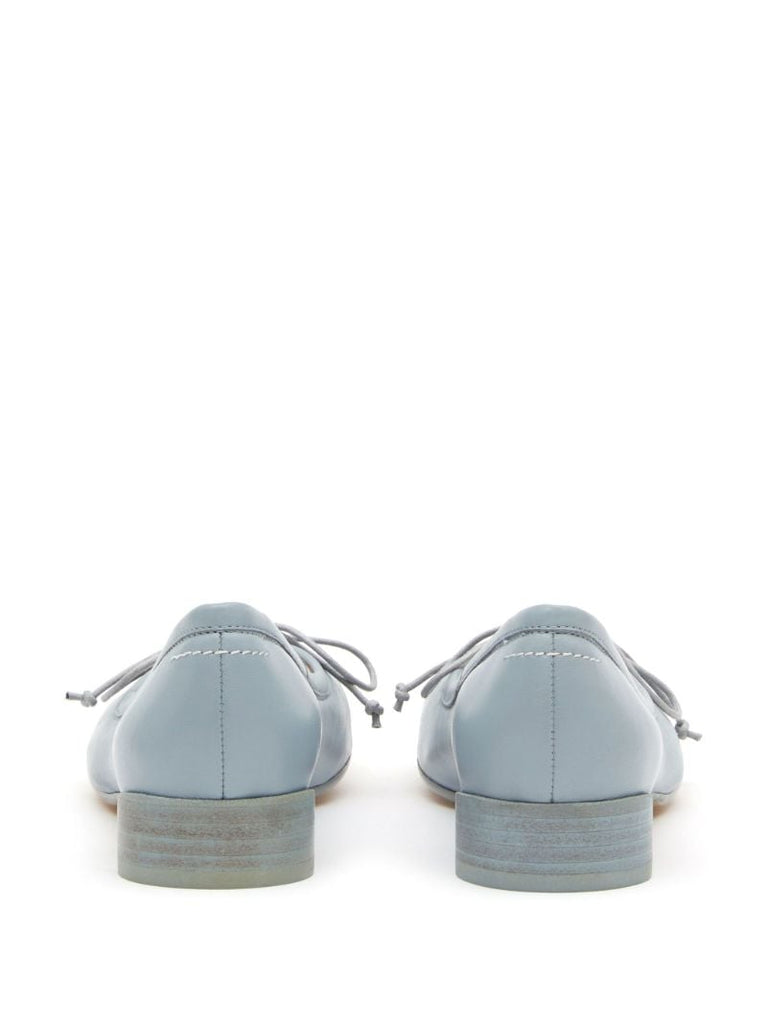 Blue Bow Detail Ballerina Shoes