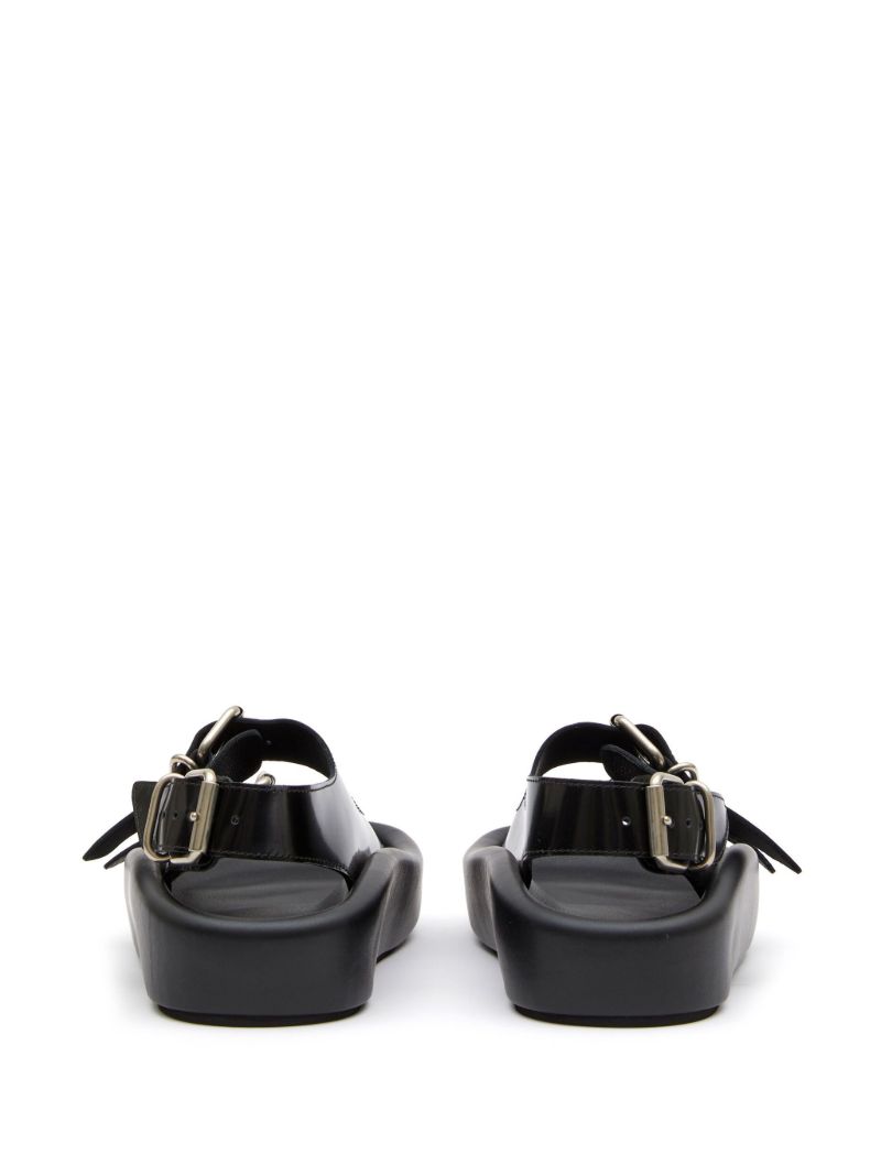 Black Buckle Detail Sandals