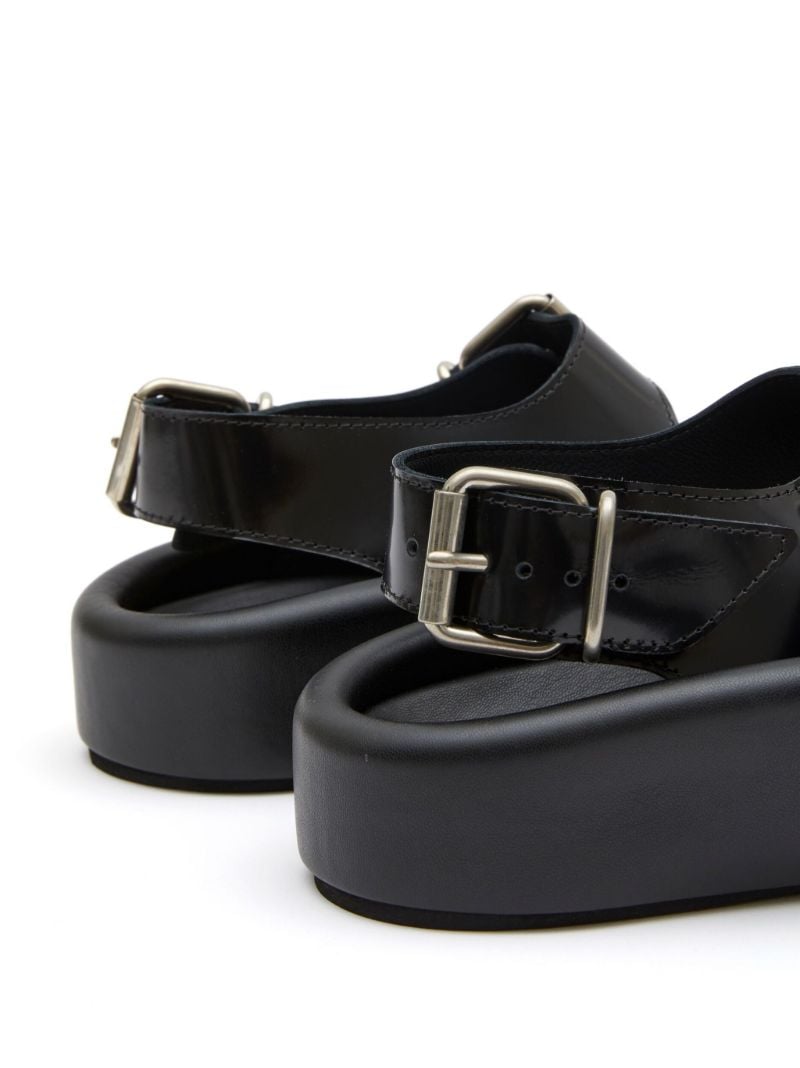 Black Buckle Detail Sandals