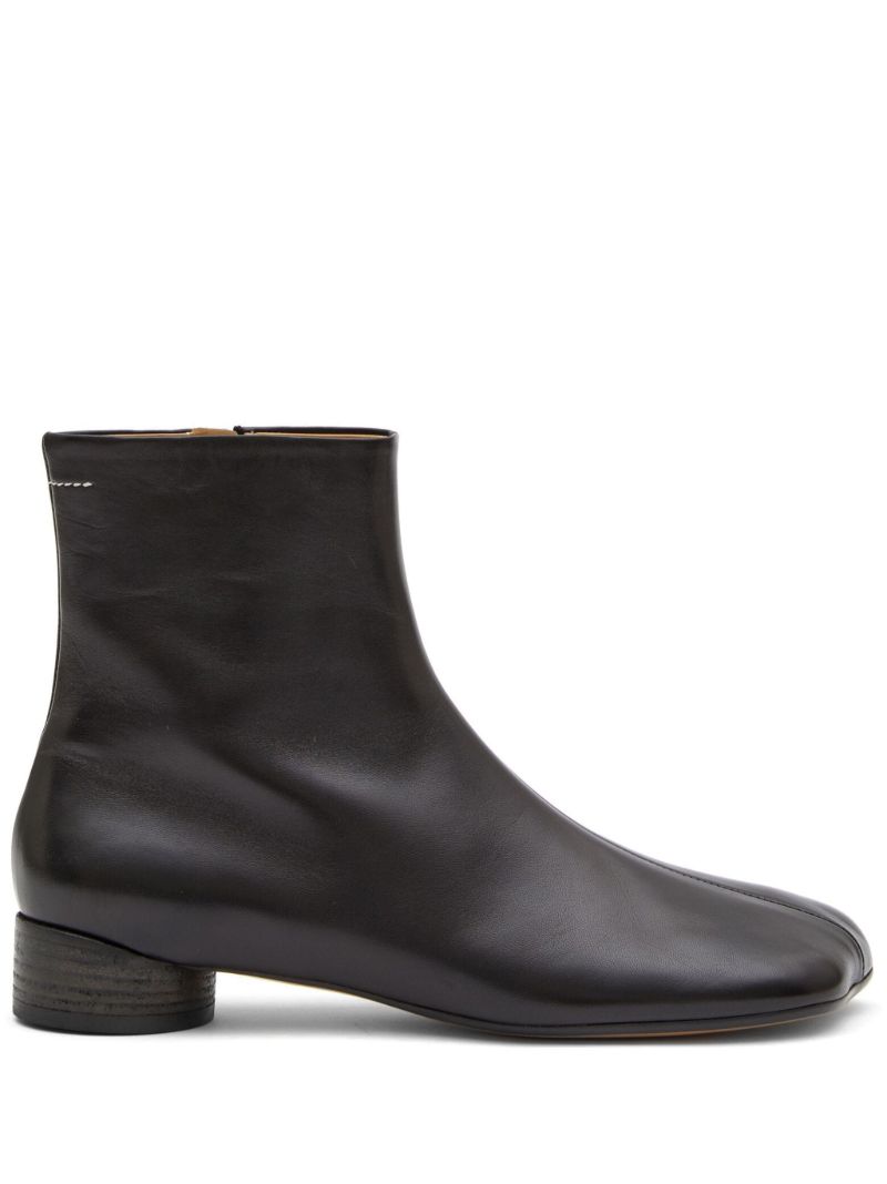 Black Polished Finish Boots