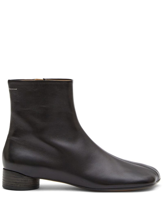 Black Polished Finish Boots