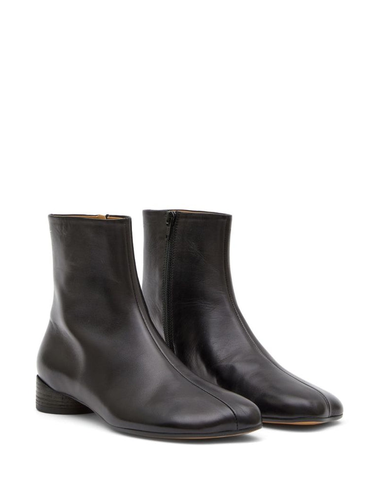 Black Polished Finish Boots
