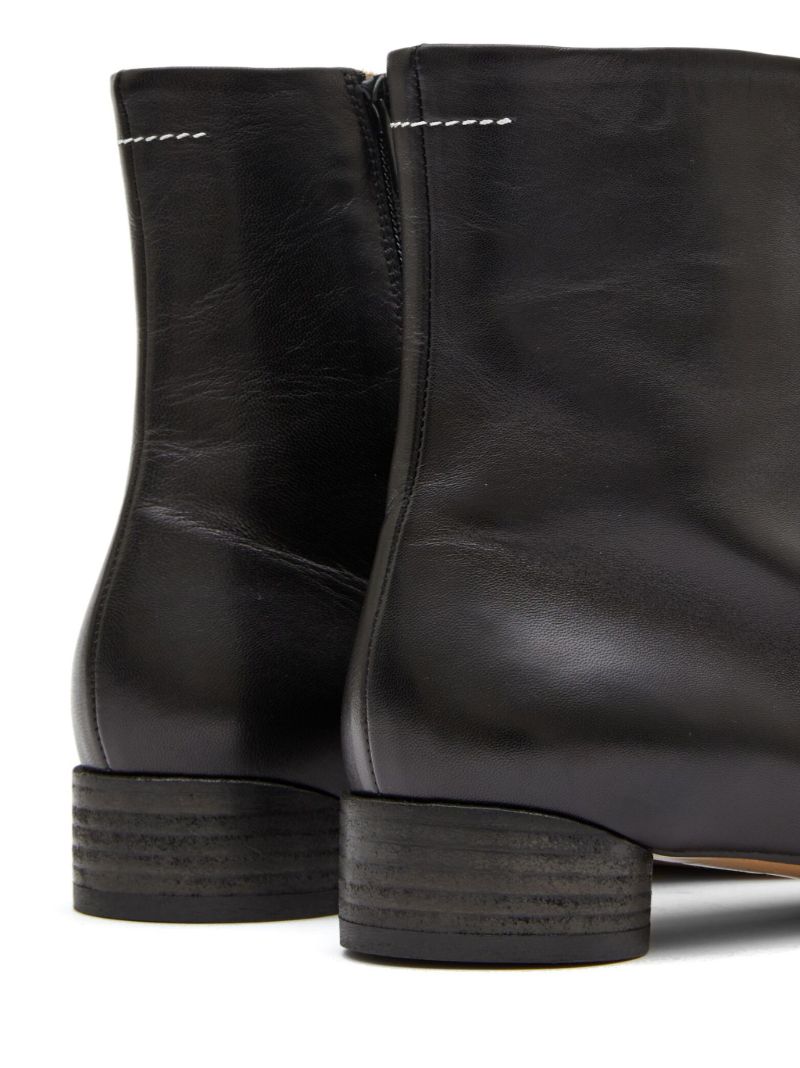 Black Polished Finish Boots