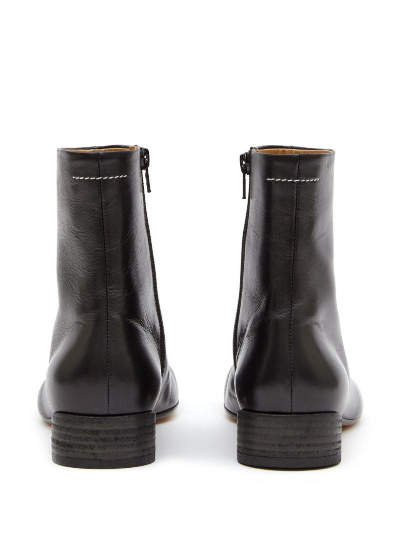 Black Polished Finish Boots