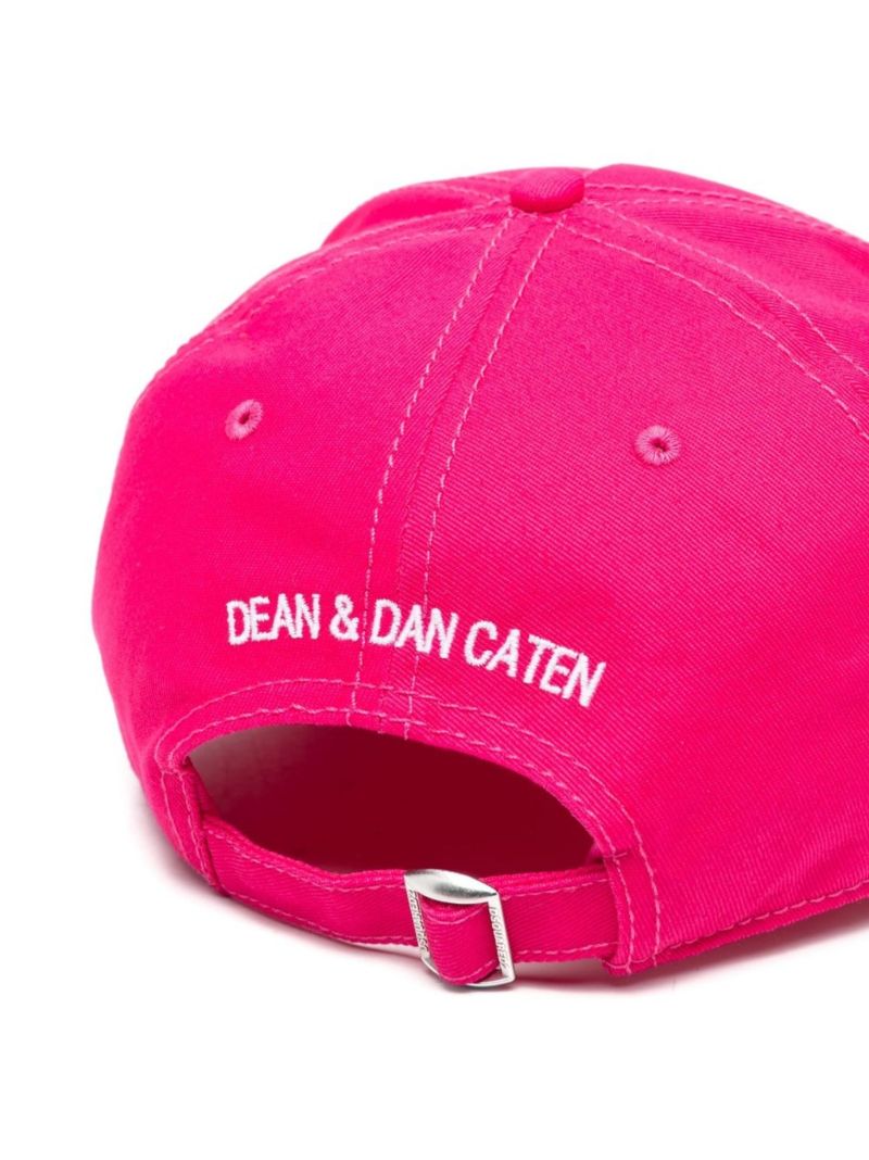 Pink Icon Embroidered Cotton Cap