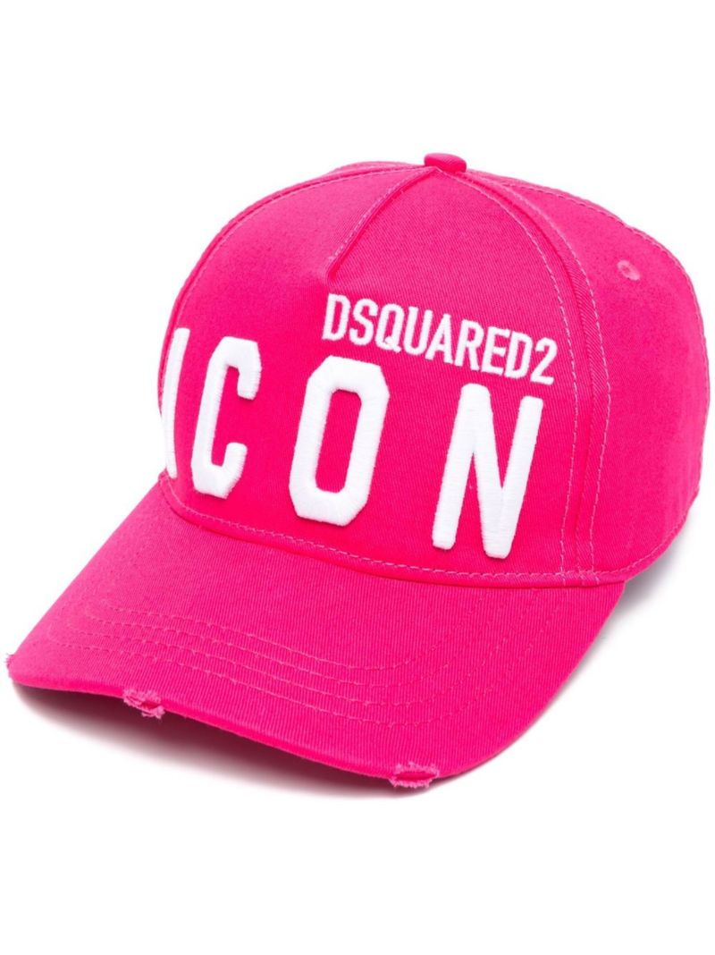 Pink Icon Embroidered Cotton Cap